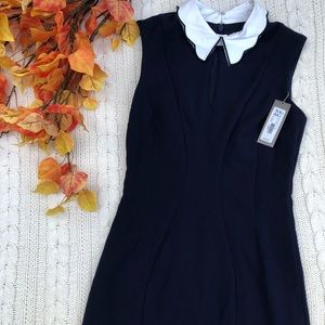 NY&C Navy Collared Dress